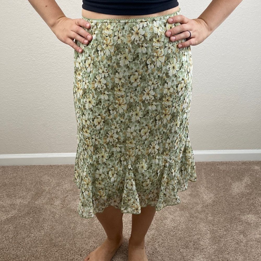 Vintage North Style Floral Sheath Skirt size Small